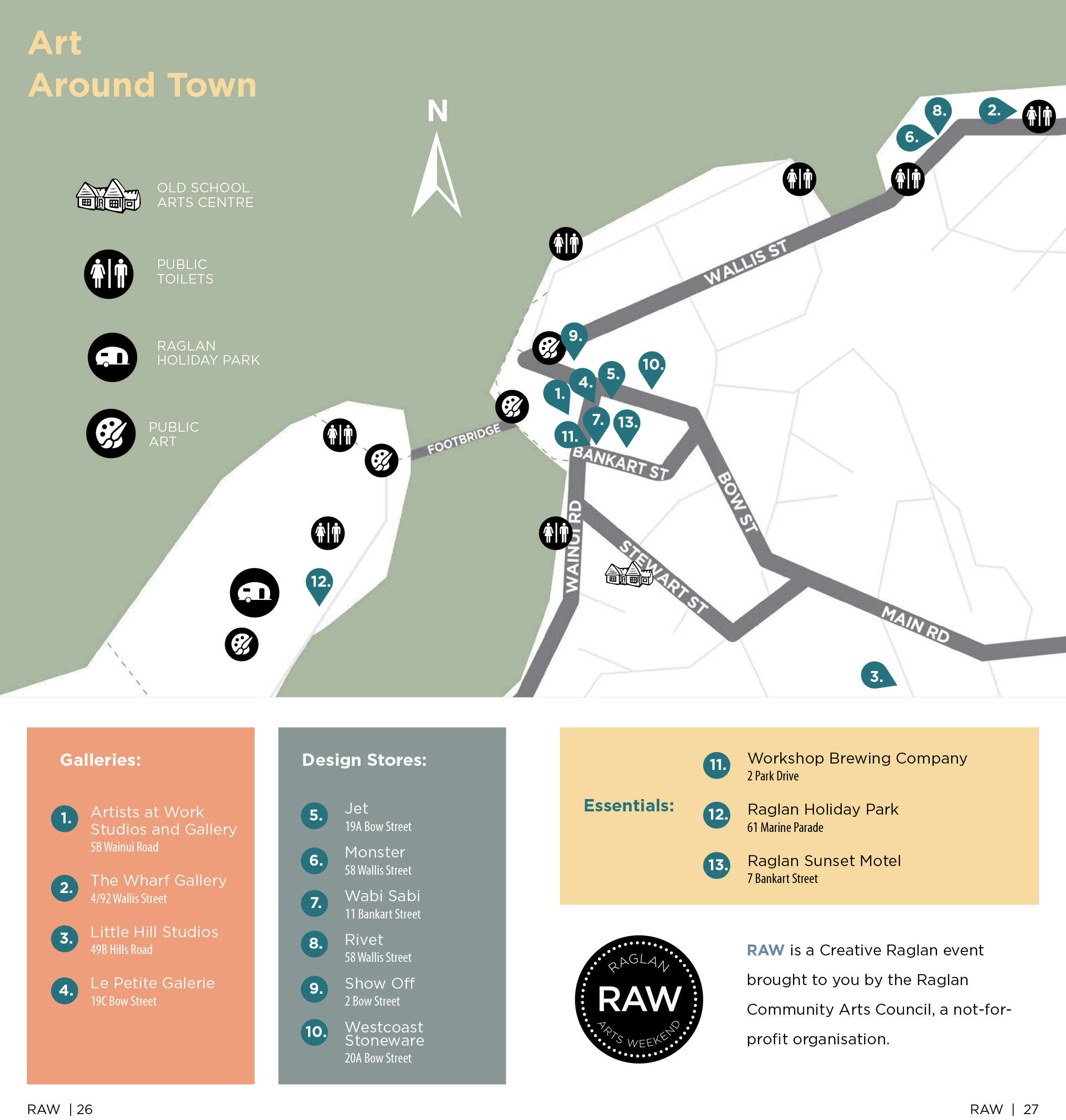 Art Around Town map Art Around Town map