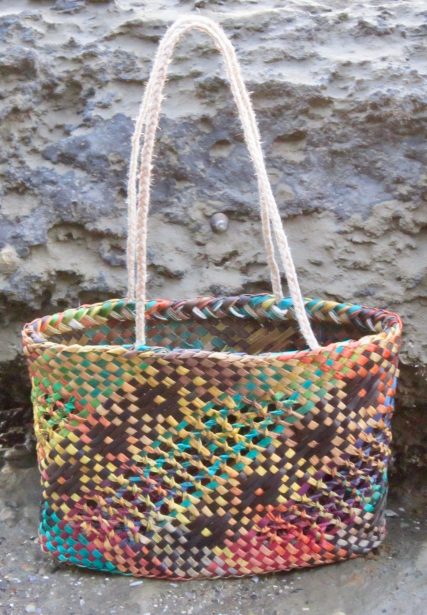 M. Aschenbrenner, colourful flax bag