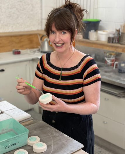 The Monster Company Karla at work